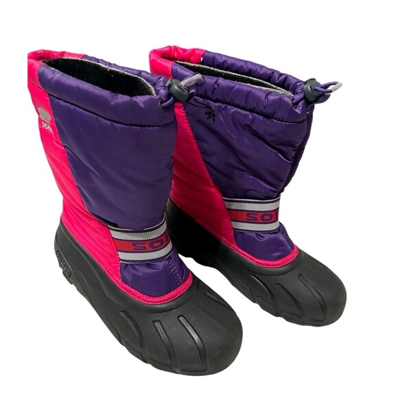 Sorel Girl Youth Purple Pink Insulated Toggle Closure Winter Snow Boots … - Picture 4 of 11